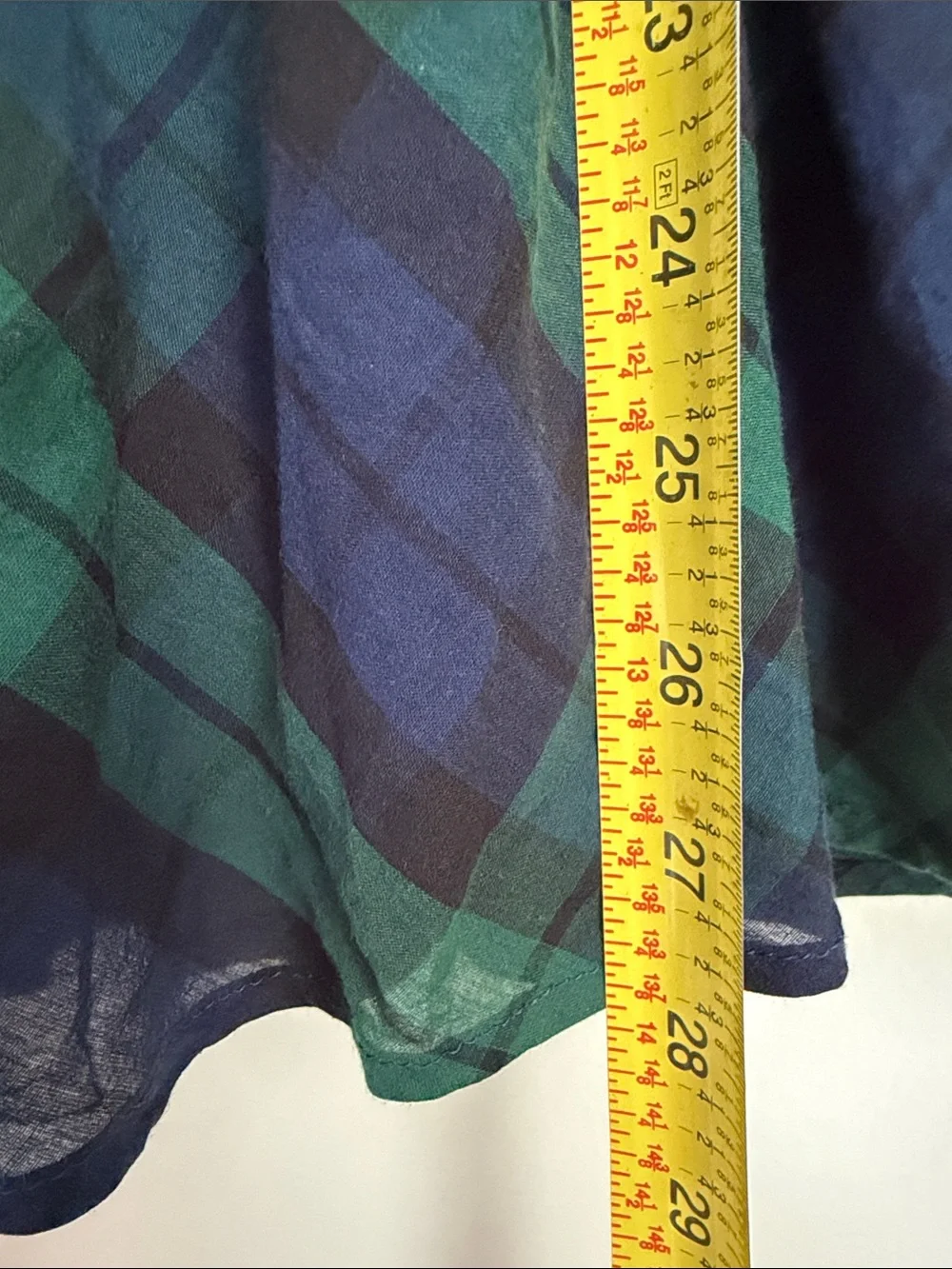 Vineyard Vines girls green Plaid Dress flutter sleeve ruffle smocked